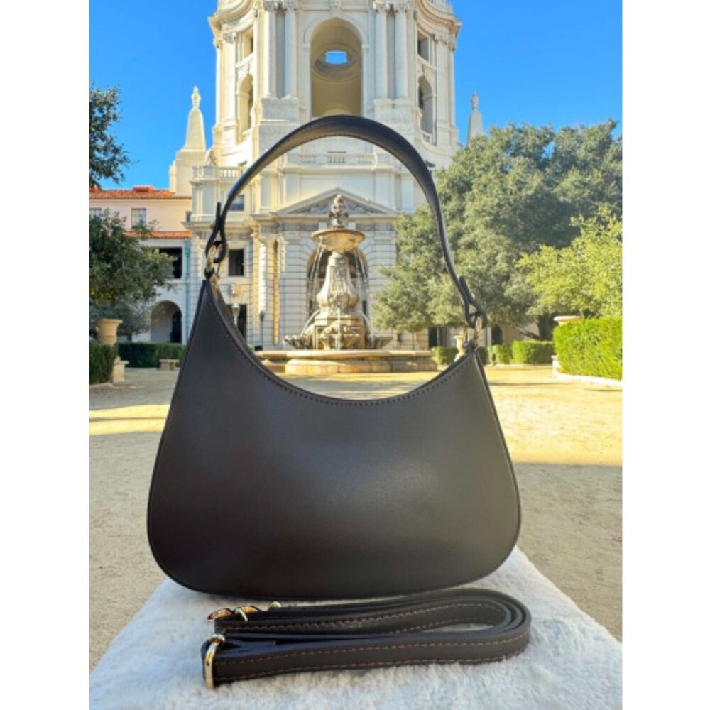 Lala Black Leather Shoulder Bag